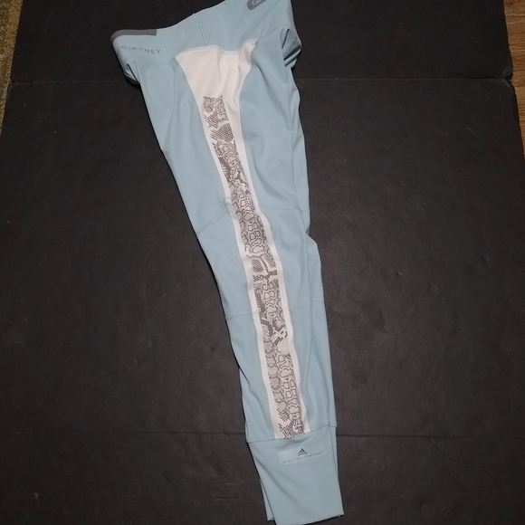 STELLA McCARTNEY Run Tight blue snake print accent leggings, M - Picture 2 of 14